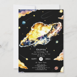 Invitación Cumpleaños de Comet Whimsy Space
