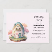 Cumpleaños de conejito lindo estilo japonés Kawaii
