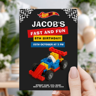 Invitación Cumpleaños de Corredor de Ladrillo Colorido