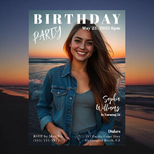 Invitación Cumpleaños de Cover Beach de la revista