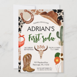 Invitación Cumpleaños de Cowboy Primera fiesta de cumpleaños 