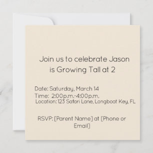Invitación Cumpleaños de Crecimiento Alto