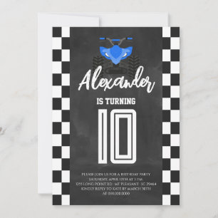 Invitación Cumpleaños de Cuadriciclo ATV Pizarra