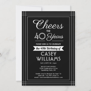 Invitación Cumpleaños de cualquier año Felicitaciones en blan