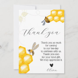 Invitación Cumpleaños de cualquier edad con tema de abeja