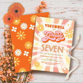 Invitación Cumpleaños de cualquier Edad Groovy Hippie 70's 60