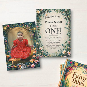 Invitación Cumpleaños de cuento de hadas del bosque caprichos