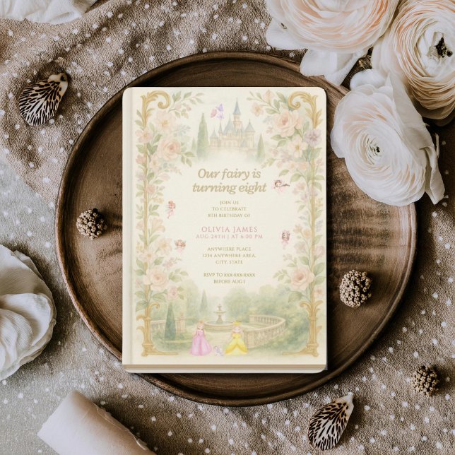 Invitación Cumpleaños de cuento de hadas, primero, 8º cumplea (Subido por el creador)