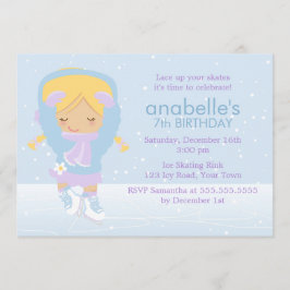 Invitación Cumpleaños de Cute Figura Skater