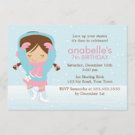 Invitación Cumpleaños de Cute Figura Skater