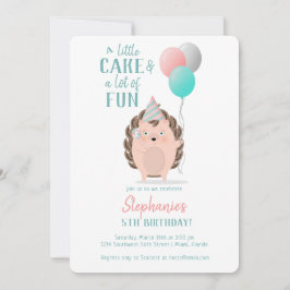 Invitación Cumpleaños de Cute Hedgehog