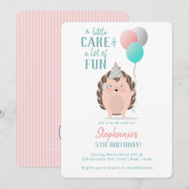 Invitación Cumpleaños de Cute Hedgehog