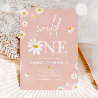 Invitación Cumpleaños de Daisy Bohmian Wild One 1er Cumpleaño