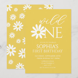 Invitación Cumpleaños de Daisy Fiesta Bohemia Salvaje 1er Cum