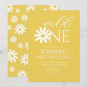 Invitación Cumpleaños de Daisy Fiesta Bohemia Salvaje 1er Cum