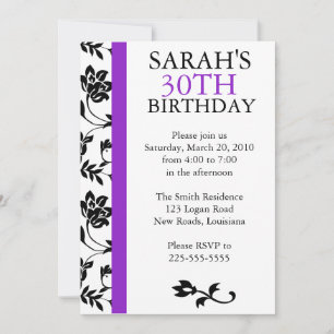 Invitación Cumpleaños de Damask