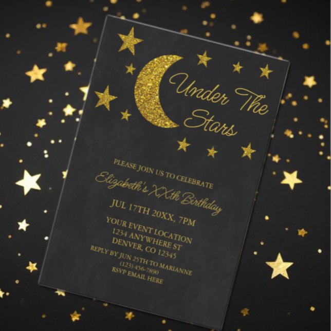 Invitación Cumpleaños De Debajo De Las Estrellas (Subido por el creador)