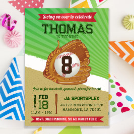 Invitación Cumpleaños de Deportes de Béisbol