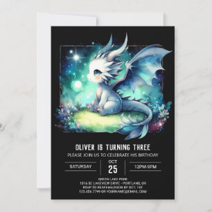 Invitación Cumpleaños de Design Whimsy Dragon