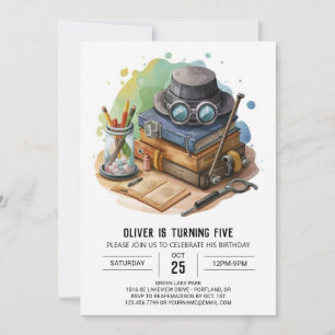 Invitación Cumpleaños de detectives para niños elegantes