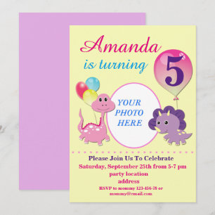 Invitación Cumpleaños de Dino