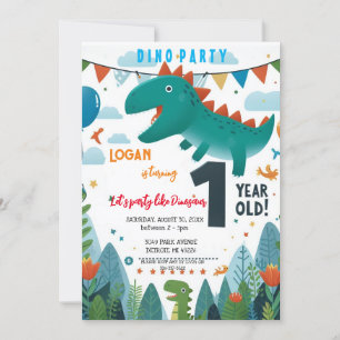 Invitación cumpleaños de Dinosaur