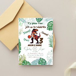 Invitación cumpleaños de Dinosaur