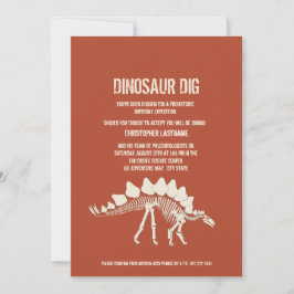 Invitación Cumpleaños de Dinosaur Dig