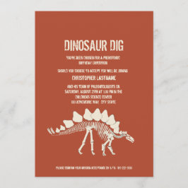 Invitación Cumpleaños de Dinosaur Dig