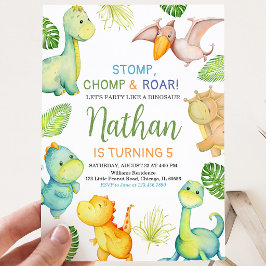 Invitación Cumpleaños de Dinosaurio
