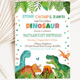 Invitación Cumpleaños de Dinosaurio