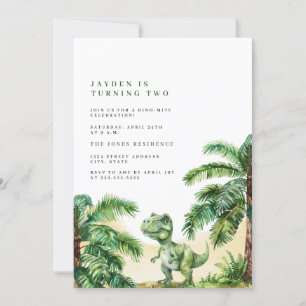 Invitación Cumpleaños de Dinosaurio T-Rex