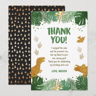 Invitación Cumpleaños de Dinosaurios Gracias Fiesta Dino