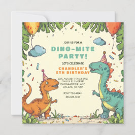 Invitación Cumpleaños de dinosaurios para niños