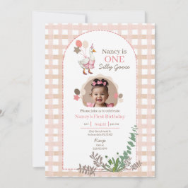 Invitación Cumpleaños de Dios Silly Cualquiera Age Brown Foto