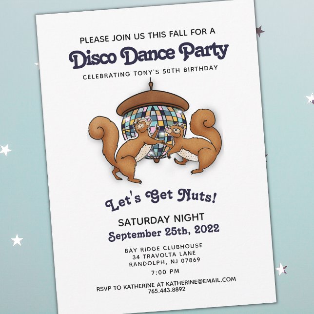 Invitación Cumpleaños de Disco Dance Squirrel (Subido por el creador)