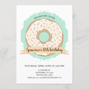Invitación Cumpleaños de Donut