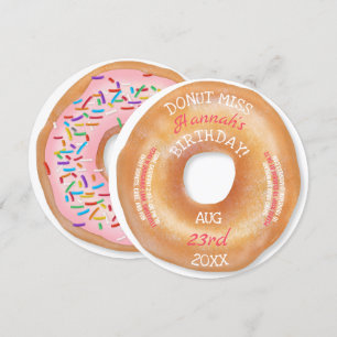 Invitación Cumpleaños de Donut   Escarcha de espoleta de espo