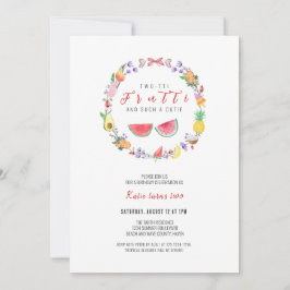 Invitación Cumpleaños de dos Chicas Fruitti, segundo cumpleañ