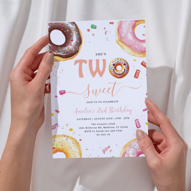 Invitación Cumpleaños de Dos Donas Dulces 2do (Subido por el creador)