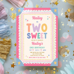 Invitación Cumpleaños de dos dulces niñas caprichosas