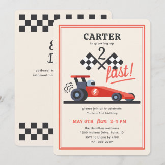 Invitación Cumpleaños de dos niños que crecen rápido al estil