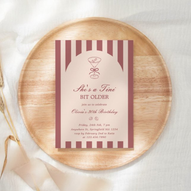 Invitación Cumpleaños de Ella Es Un Poco Mayor Café Martini (Subido por el creador)