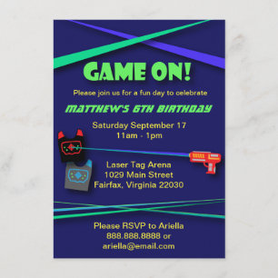 Invitación Cumpleaños de etiqueta láser o Fiesta de creación