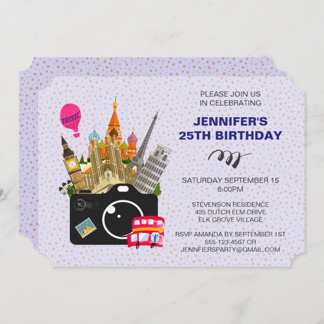 Invitación Cumpleaños de Europa (Anverso / Reverso)