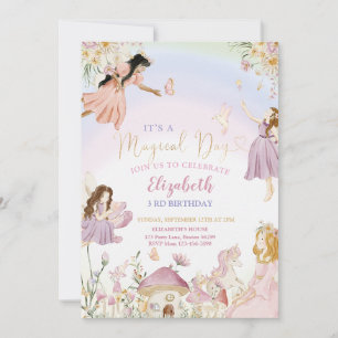 Invitación Cumpleaños de Fairy Garden