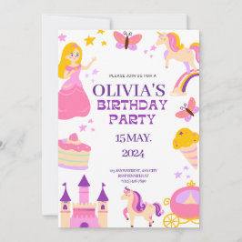 Invitación Cumpleaños de Fairytale