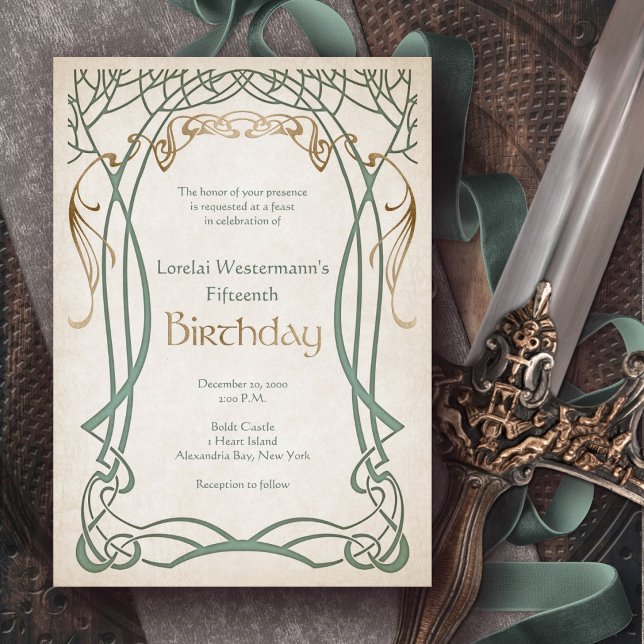 Invitación Cumpleaños de Fantasía Medieval de Cualquier Edad (Subido por el creador)