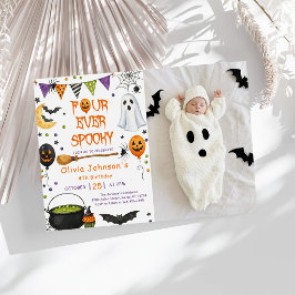 Invitación Cumpleaños de Fantasma de Halloween Espeluznante p