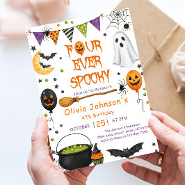 Invitación Cumpleaños de Fantasma de Halloween Espeluznante p